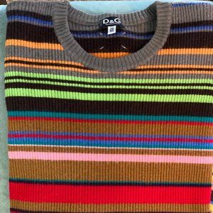 Authentic Dolce & Gabbana Ribbed Multi Colour Sweater